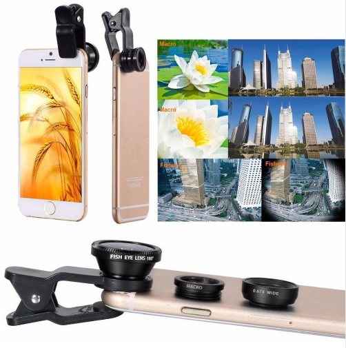 12X Telephoto Mobile Lens Kit: Wide Angle, Macro, Fisheye, Selfie Stick