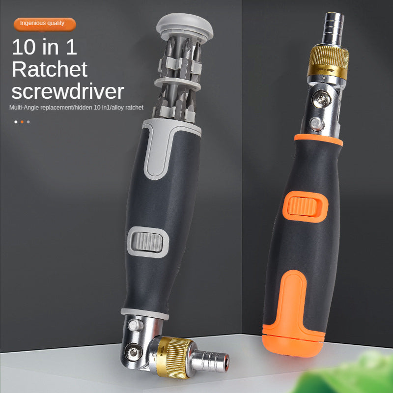 10 in 1 Multi-Angle Ratchet Screwdrivers