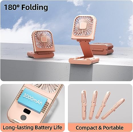 3-in-1 Portable Neck Fan: Fan, Power Bank, Phone Stand