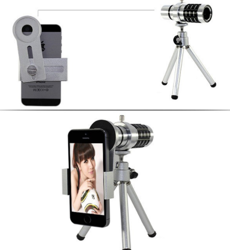 12X Universal Mobile Telescope Camera Lens with Tripod