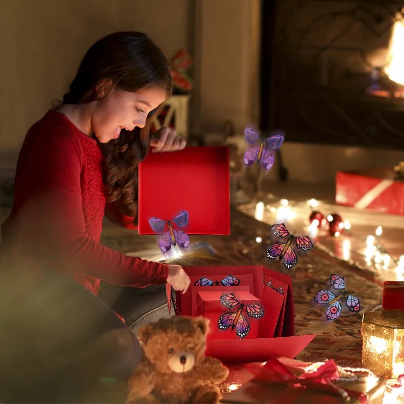 Caja de regalo navideña creativa