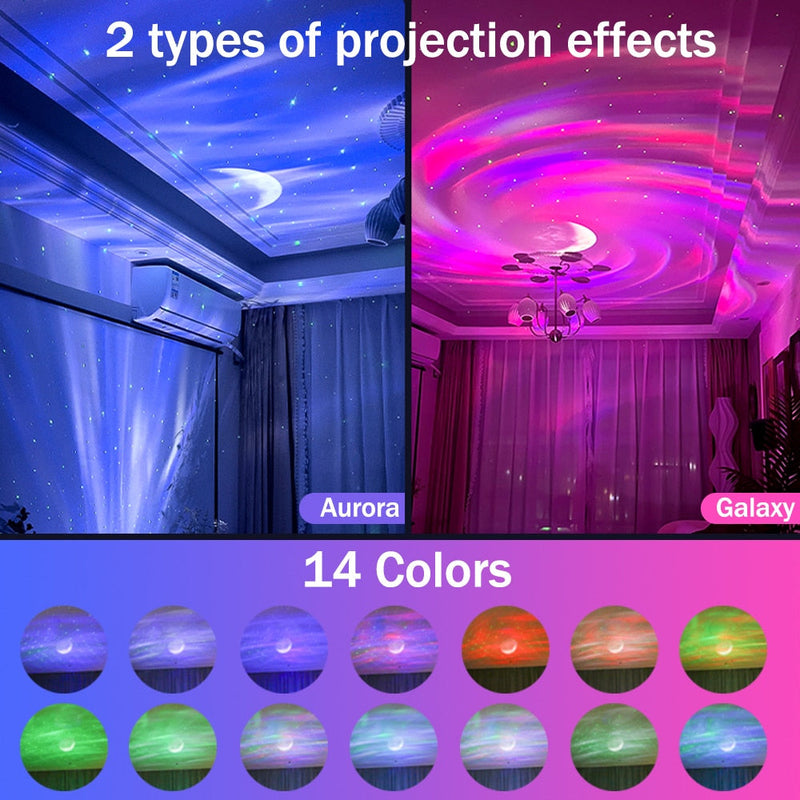 Proyector LED de estrellas y galaxias