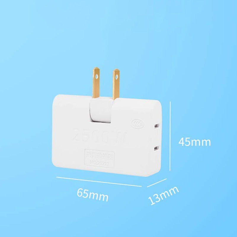 Adaptador eléctrico con enchufe de extensión 3 en 1 