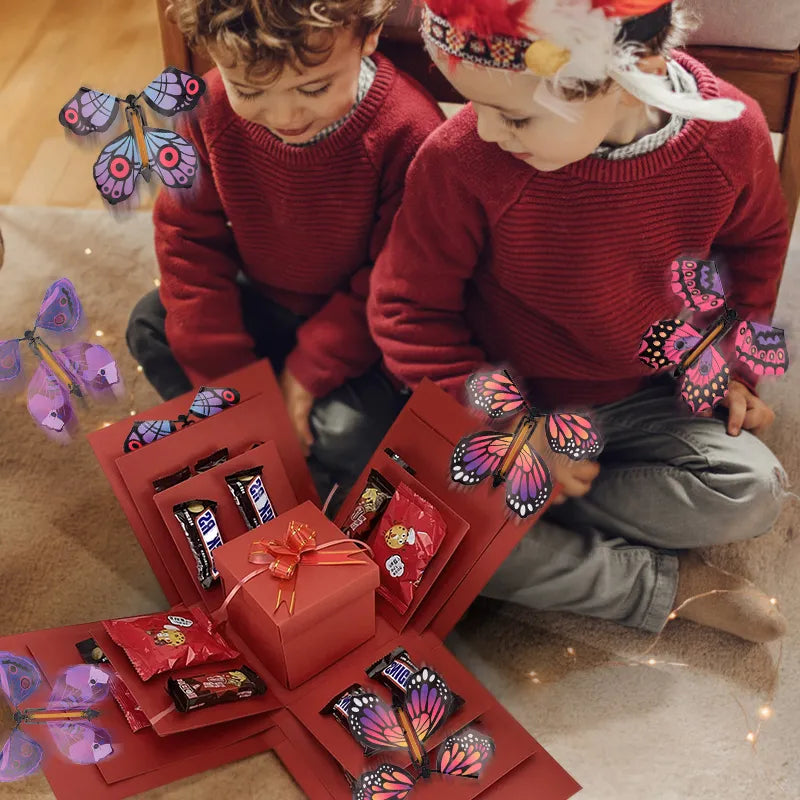 Caja de regalo navideña creativa