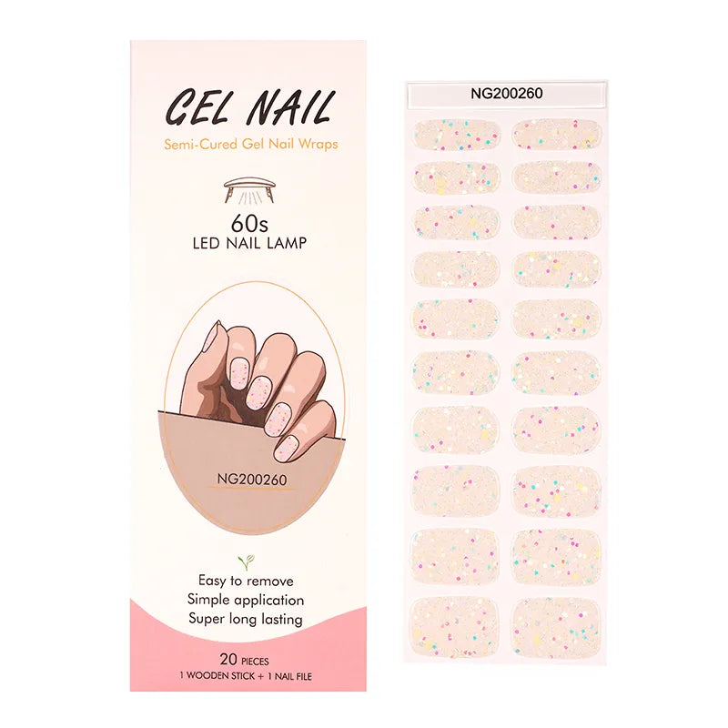 Tiras de gel para uñas de mármol