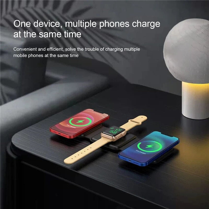 3 In 1 Foldable Magnetic Wireless Charger